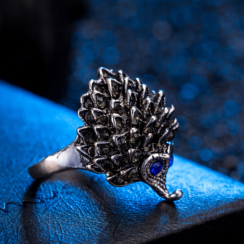 2016 Small Hedgehog Alloy Ring Polished Women'S Ring