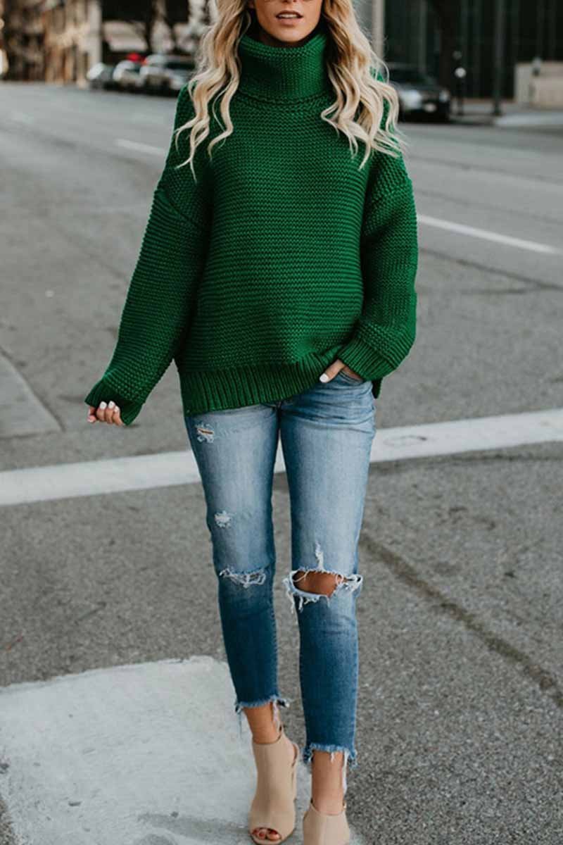 New Loose Style Turtleneck Sweater(3 Colors)