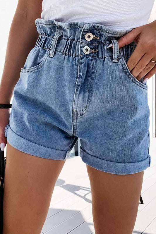 Casual Straight High Waist Shorts