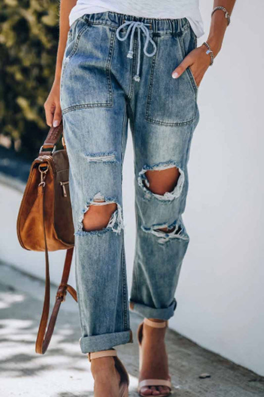 Cotton Pocketed Denim Bottoms