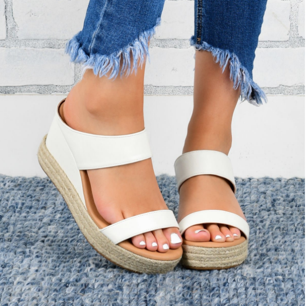 2020 New And Fashional Woman Slip-On Espadrille Wedge Sandals