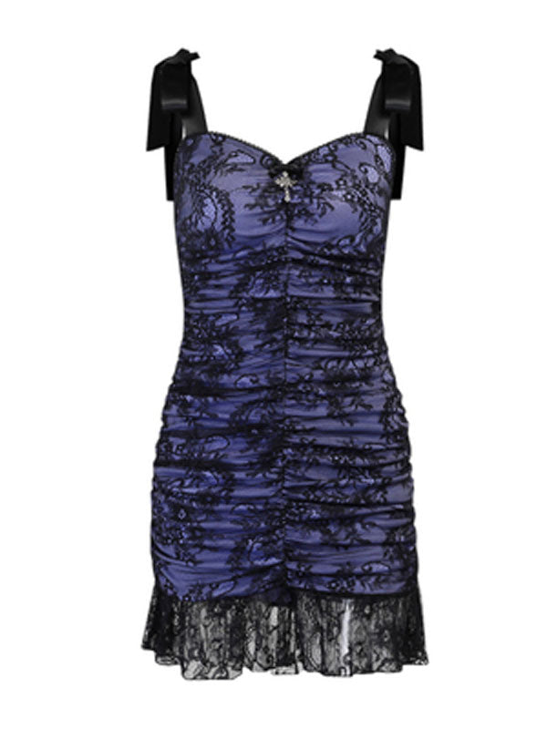 Purple Lace Mini Dress