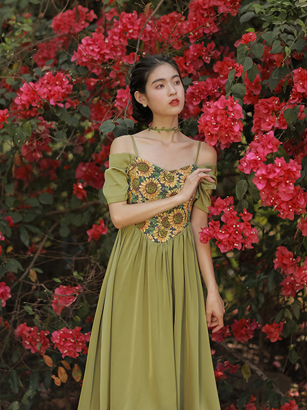 Grow To Sunflower Green Dress