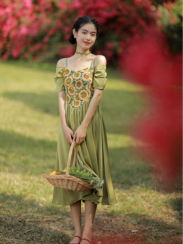 Grow To Sunflower Green Dress