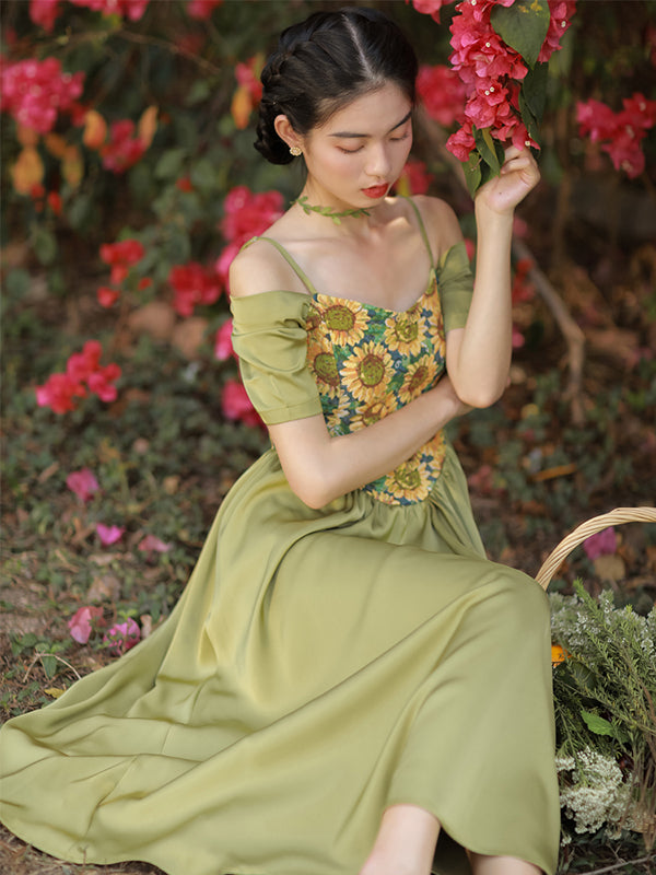 Grow To Sunflower Green Dress