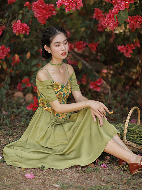 Grow To Sunflower Green Dress