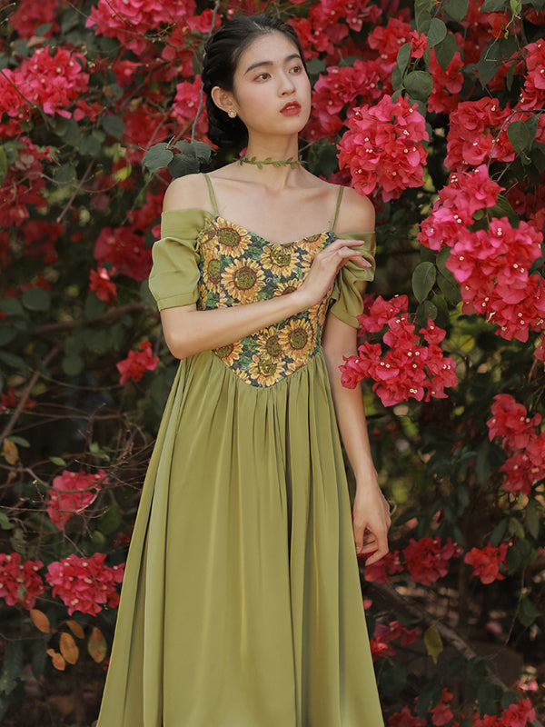 Grow To Sunflower Green Dress