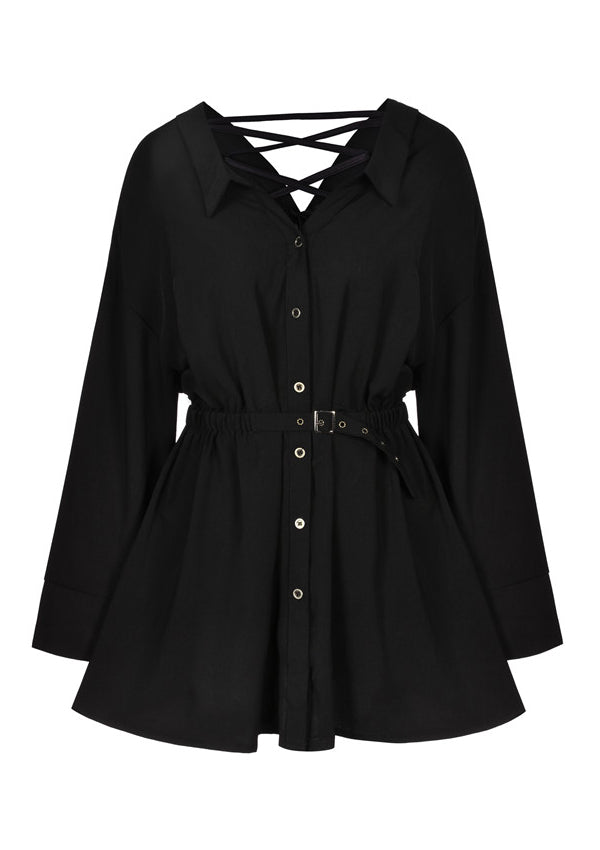 SERIOUS GIRL Shirt Dress