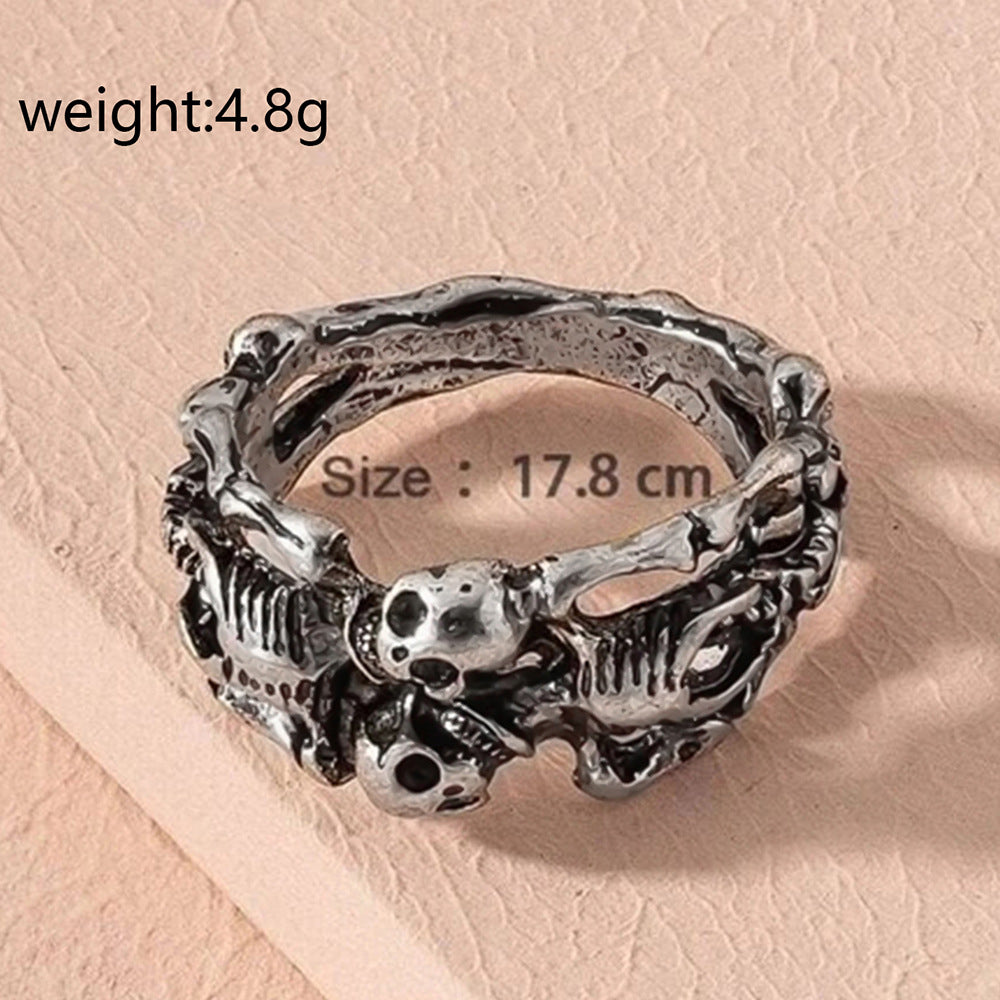 Ring Exaggerated Personality Human Skeleton Halloween Skeleton Ring Ring