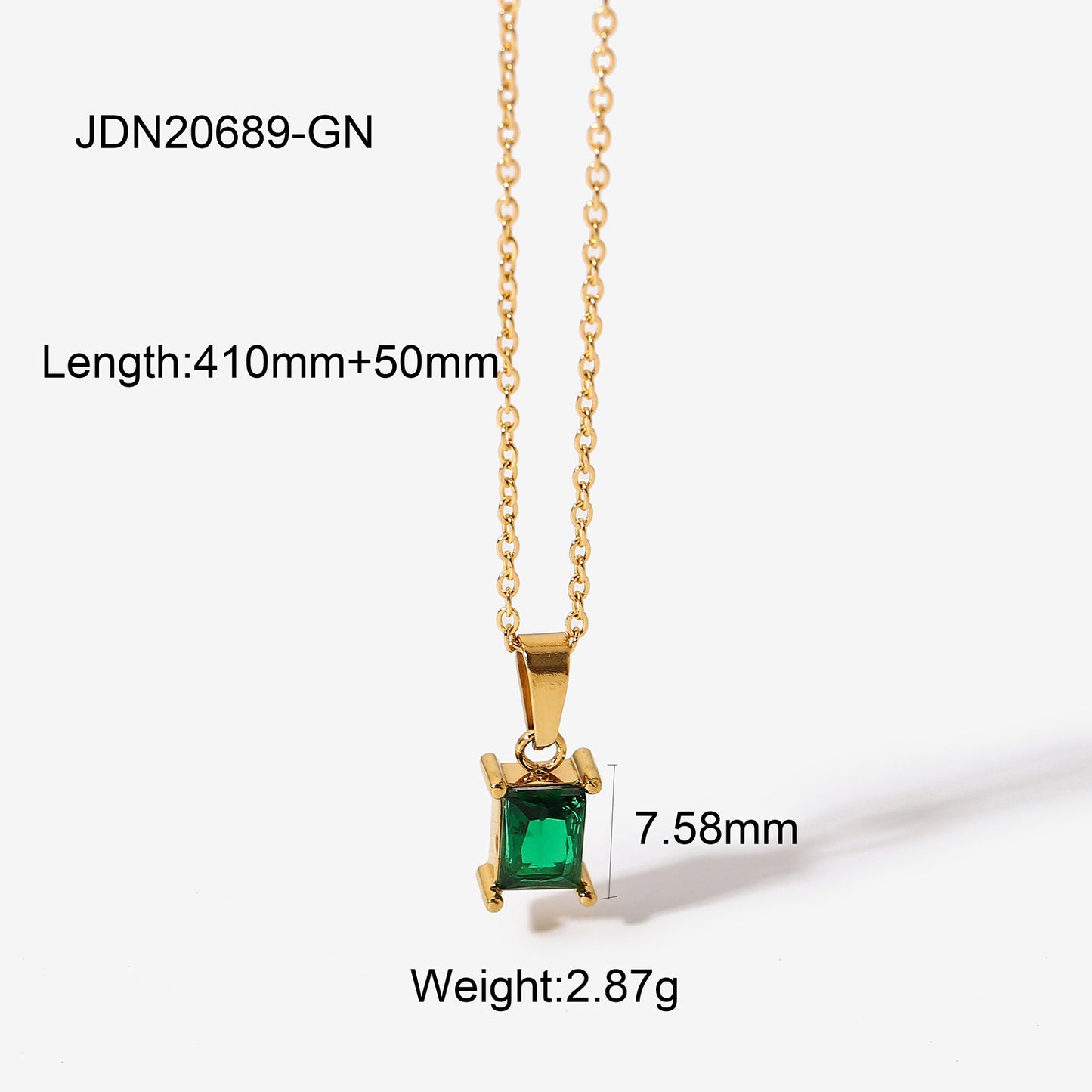 Green zircon necklace earrings bracelet ring