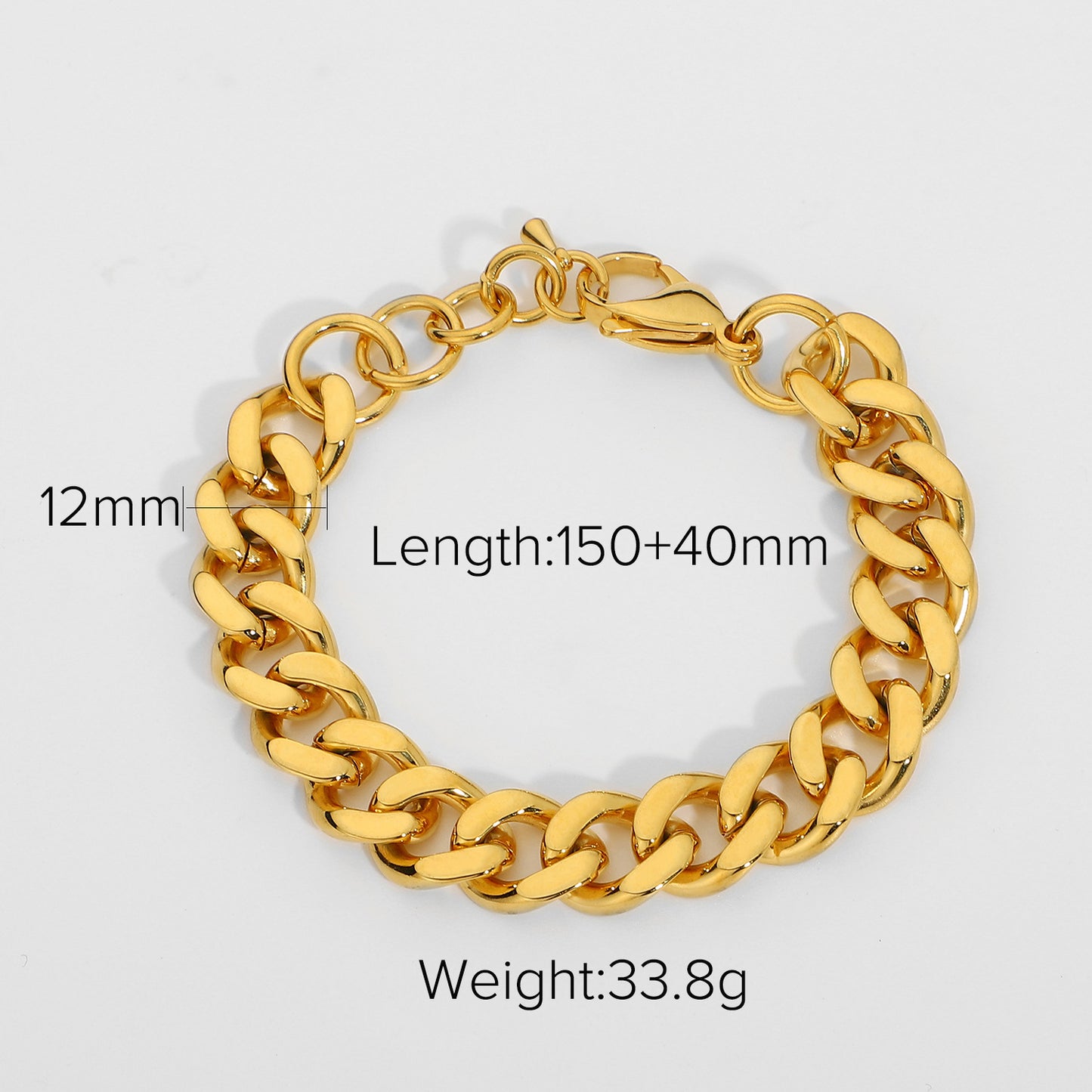 12mm wide bracelet punk jewelry bracelet