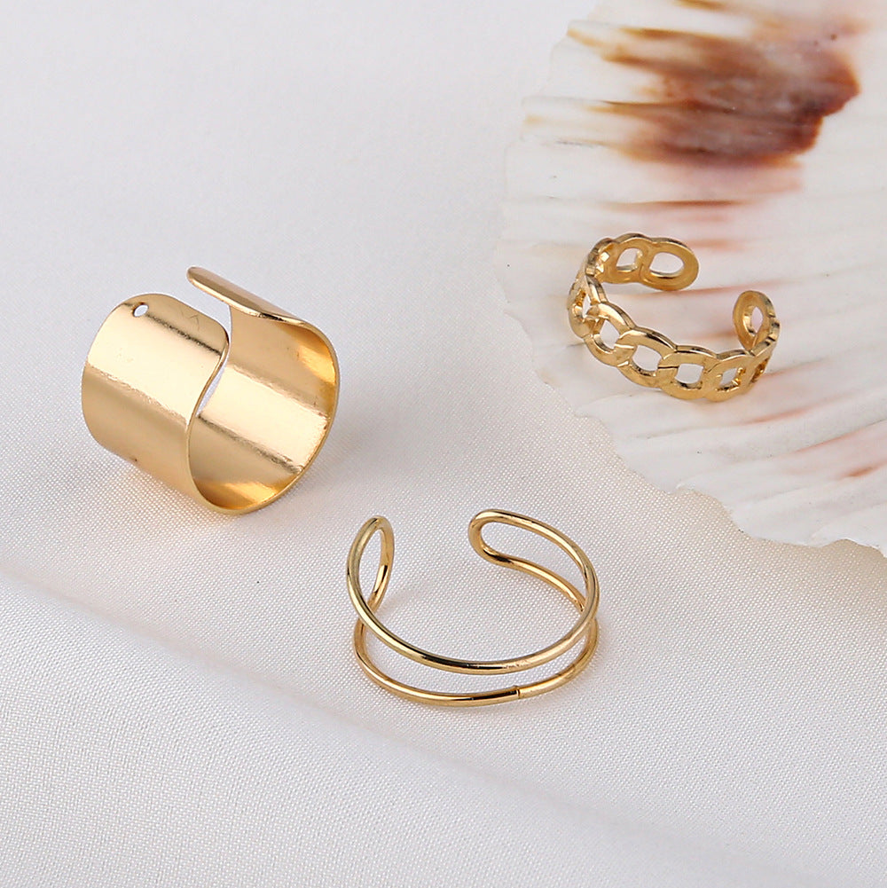 The Trend Of Three-Piece Color Ring Refers To The Niche Cold Wind Joker Ring Factory.