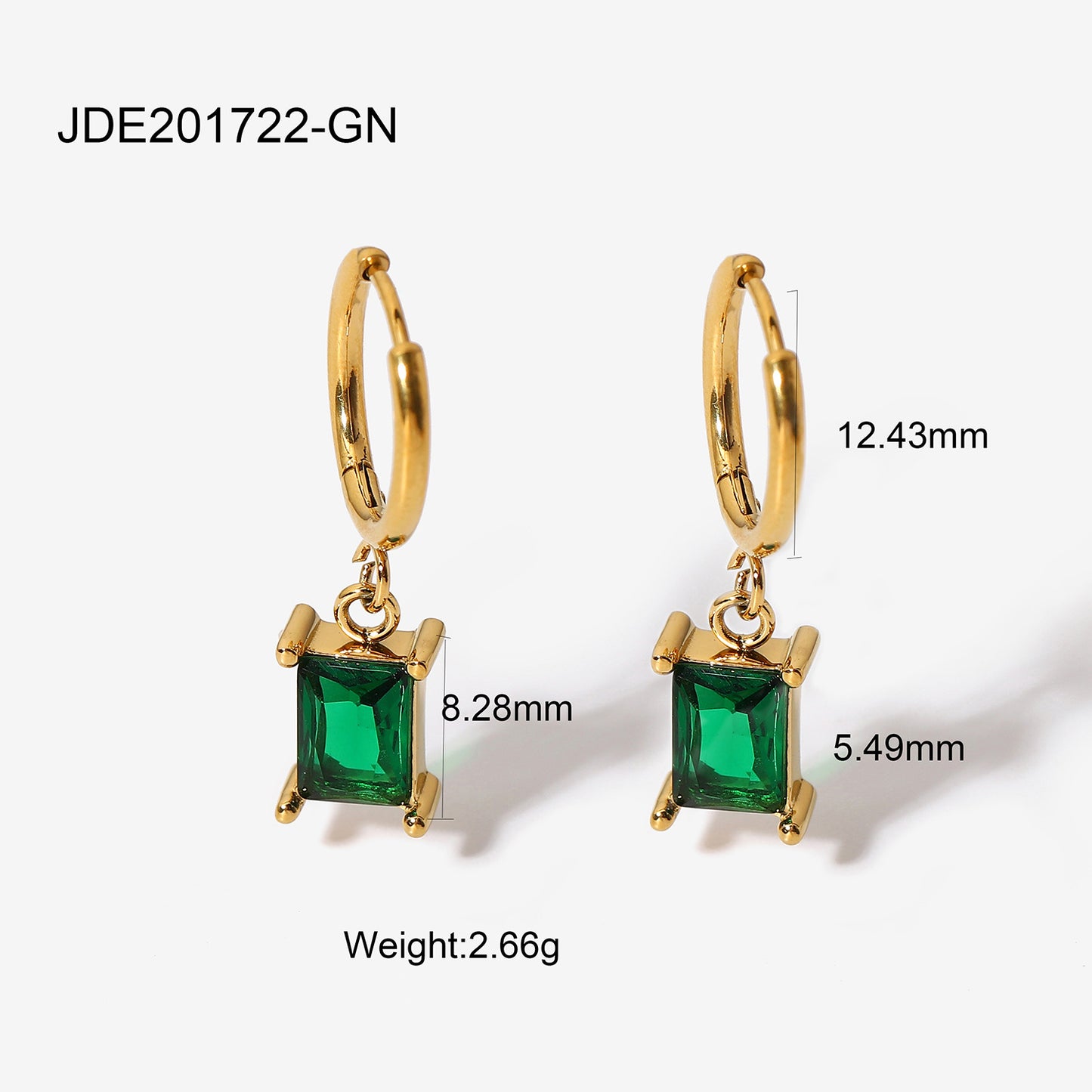 Green zircon necklace earrings bracelet ring