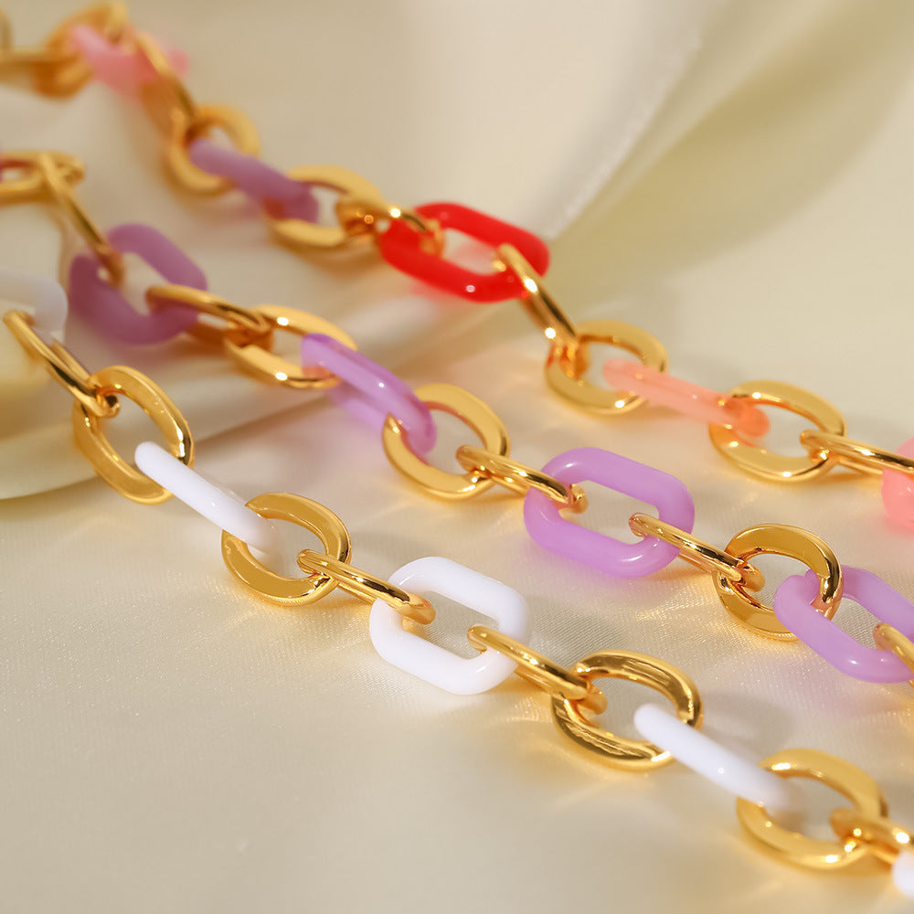 Versatile bracelet lavender purple bracelet colorful resin bracelet