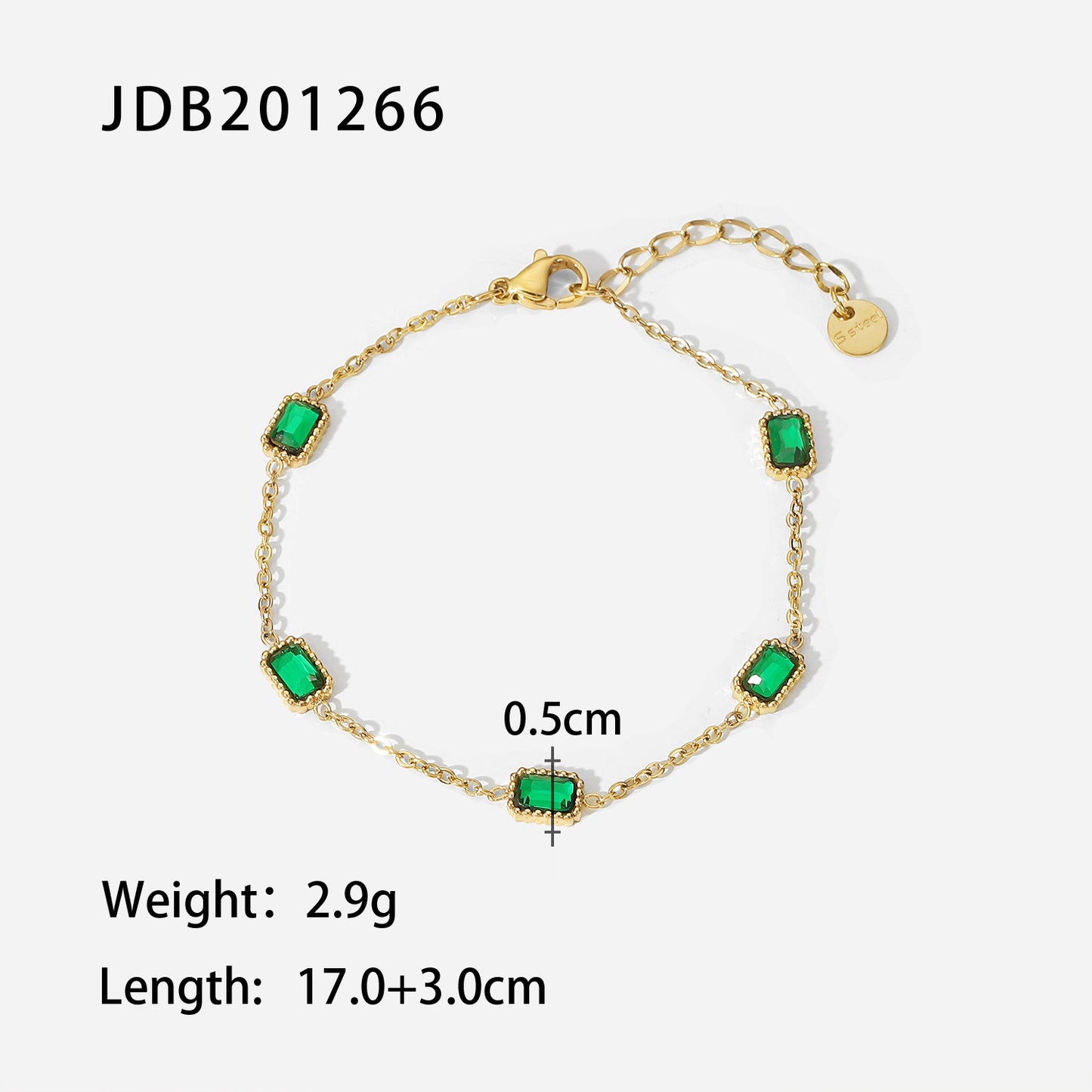 Green zircon necklace earrings bracelet ring