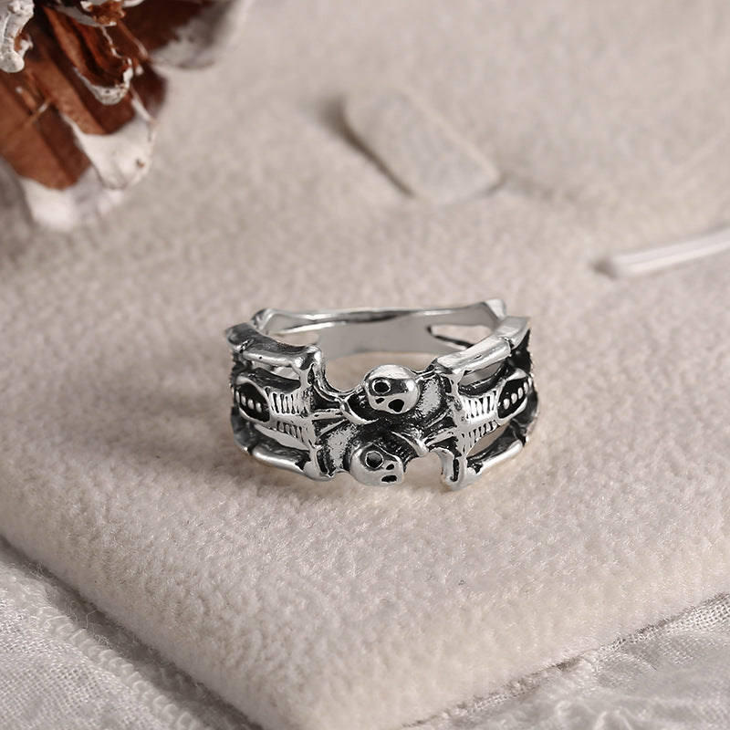 Halloween Ring Human Skull Skeleton Ring