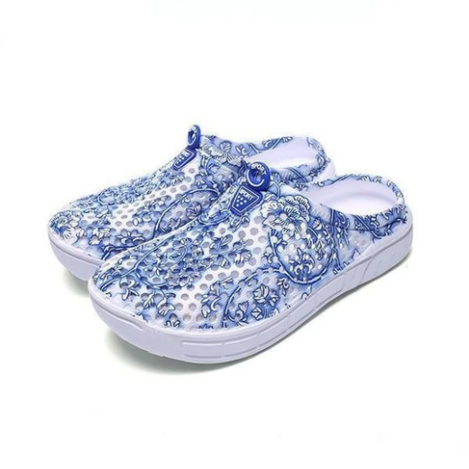 2020 New And Fashional Women's Print Flower Crocs Slippers