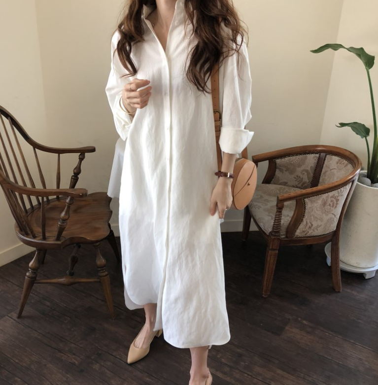 Elegant Solid White V-Neck Fit Maxi Dress White Dresses