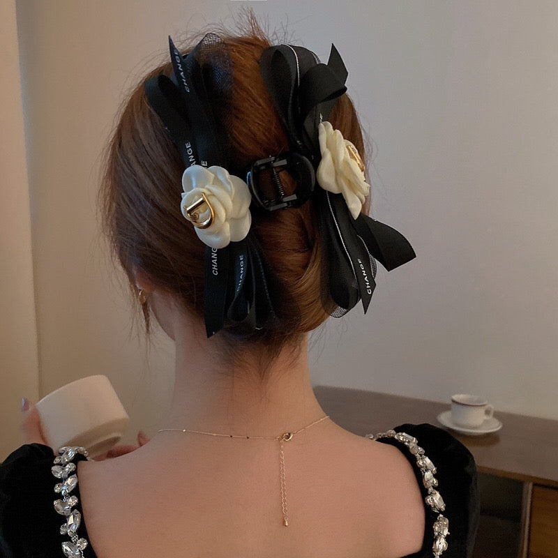 Letter Flower Claw Clip