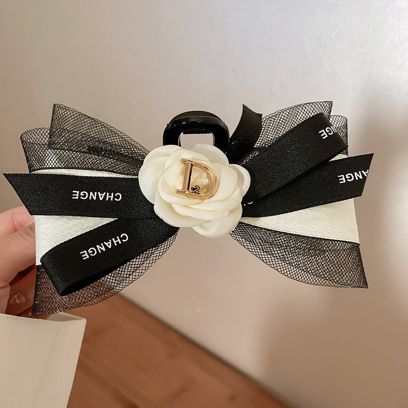 Letter Flower Claw Clip