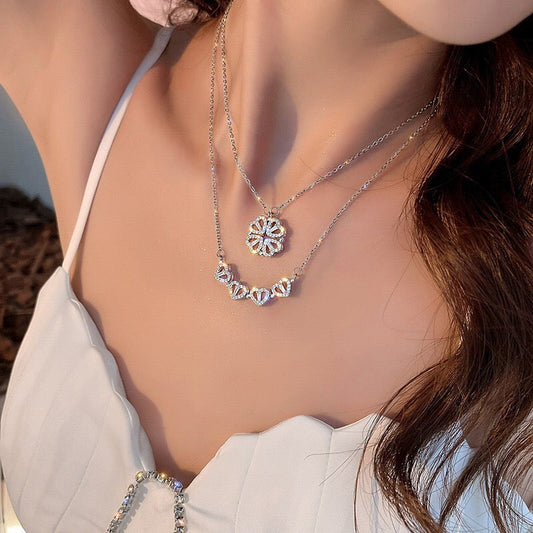 Clover Heart Necklace (2 ways to wear!)