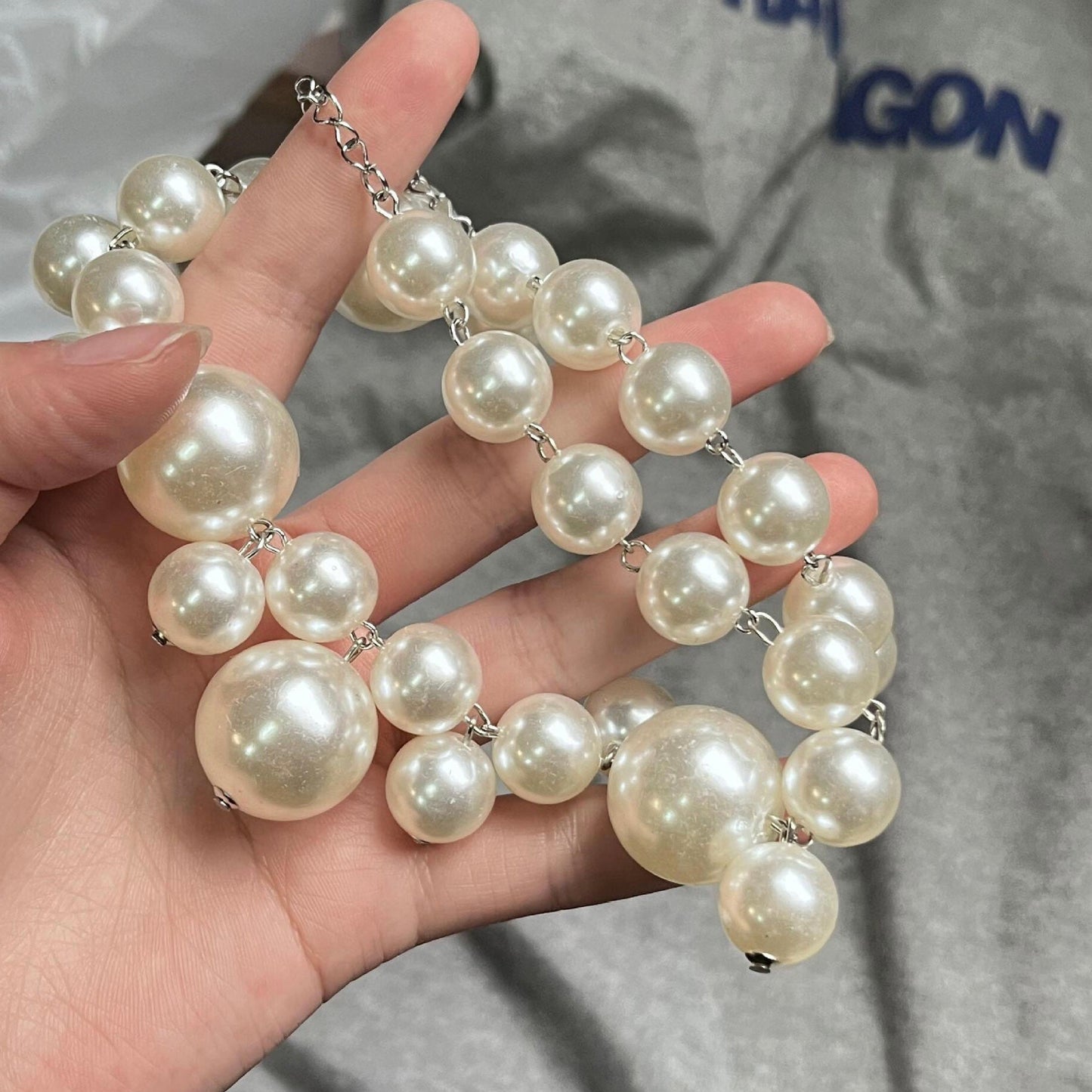 Baroque style pearl necklace